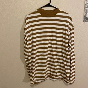 Long sleeve Striped Oversized Tee Sz Large